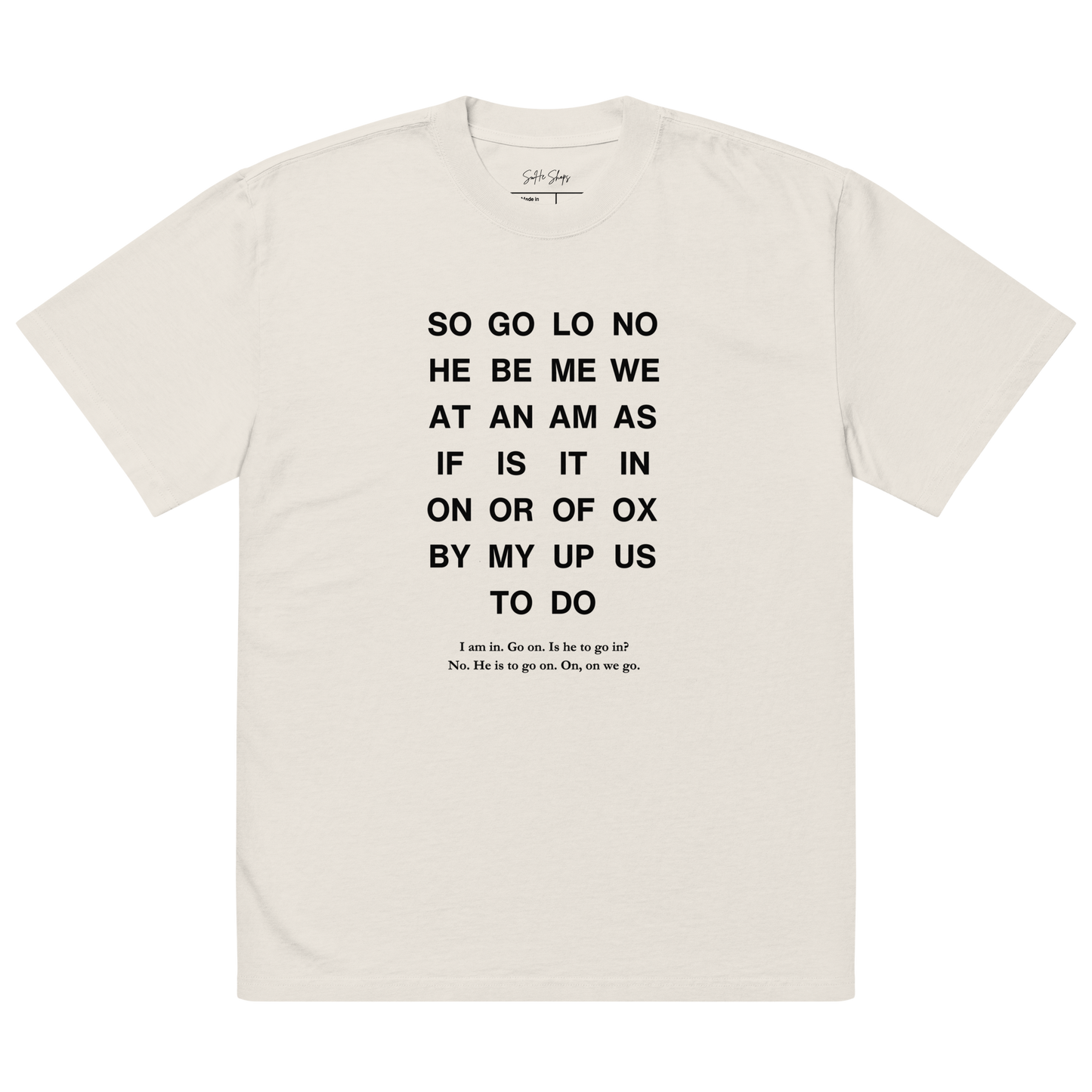S-O So Oversized Faded Cream T-shirt
