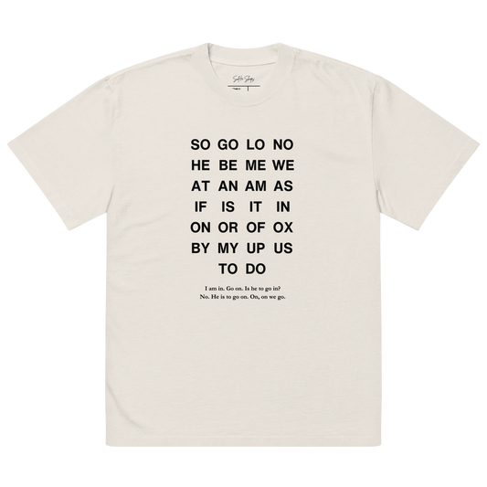 S-O So Oversized Faded Cream T-shirt