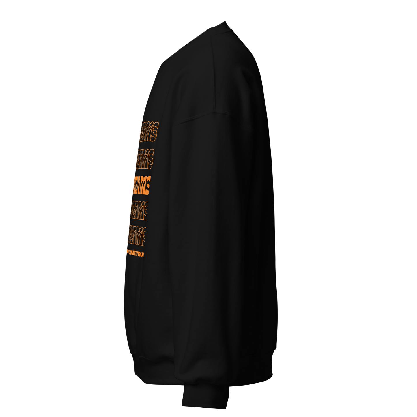 Fufu Dreams, Tangerine Font Unisex Sweatshirt