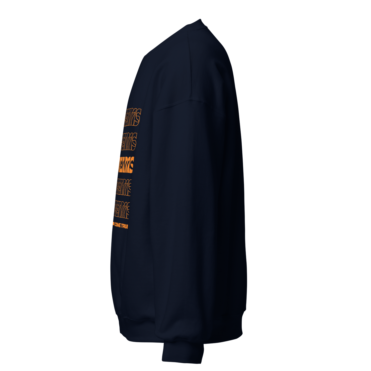 Fufu Dreams, Tangerine Font Unisex Sweatshirt