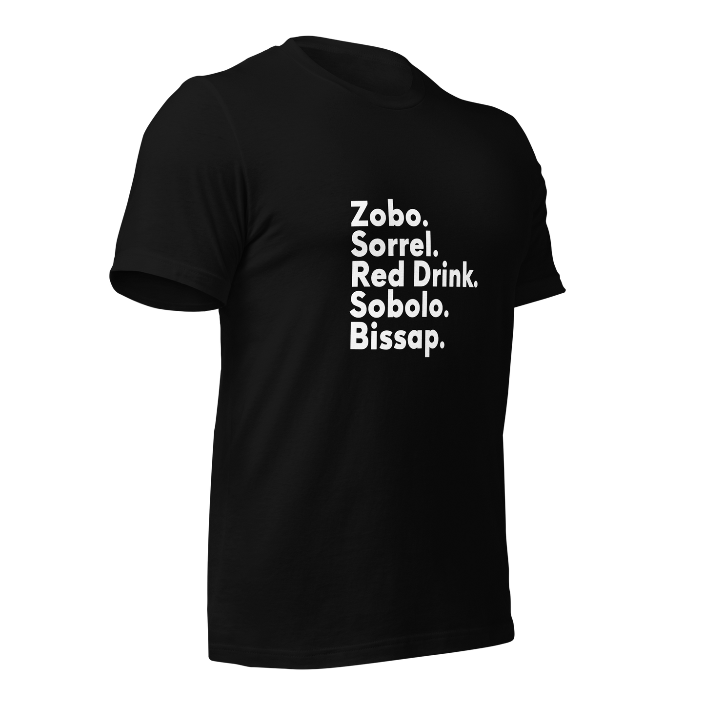 Diaspora Sorrel, White Text - Unisex t-shirt