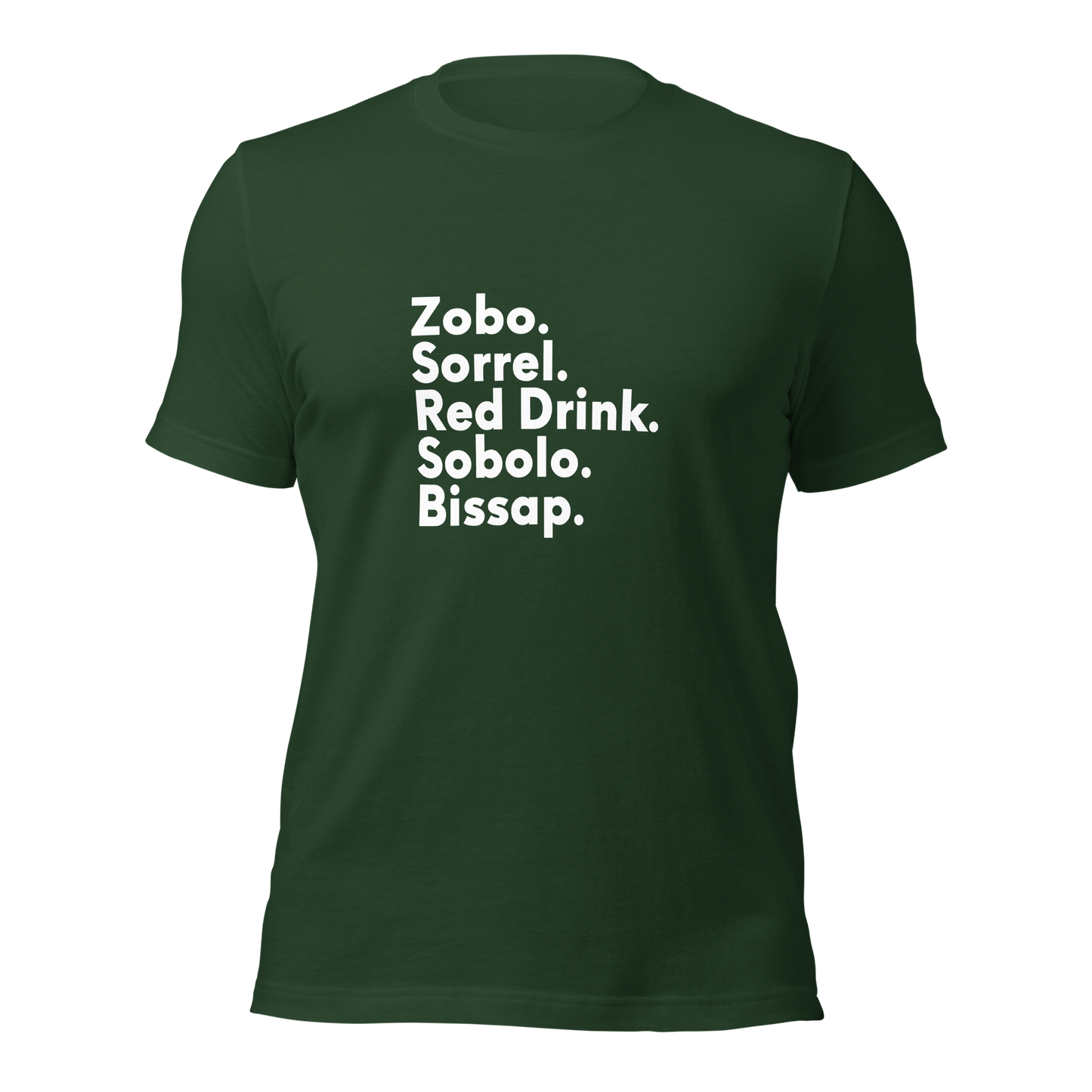 Diaspora Sorrel, White Text - Unisex t-shirt