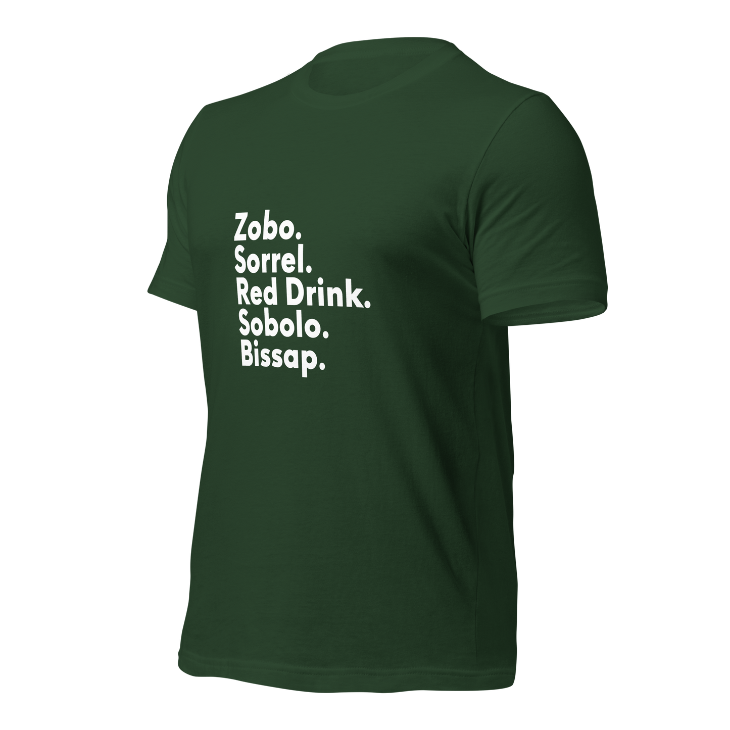 Diaspora Sorrel, White Text - Unisex t-shirt