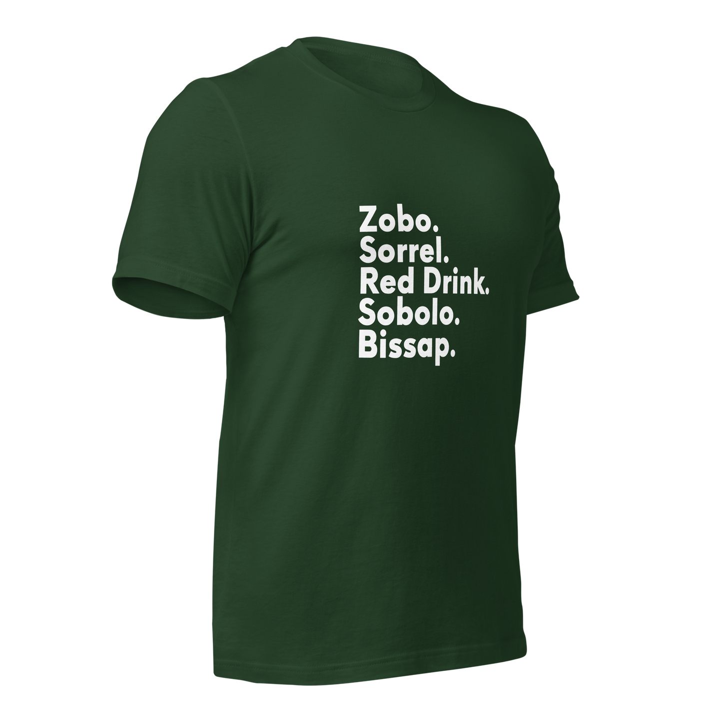 Diaspora Sorrel, White Text - Unisex t-shirt