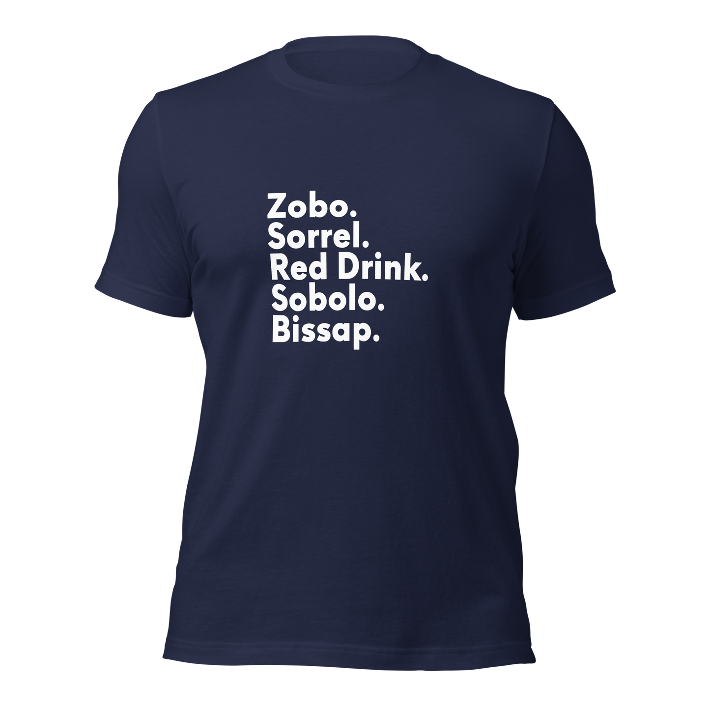 Diaspora Sorrel, White Text - Unisex t-shirt