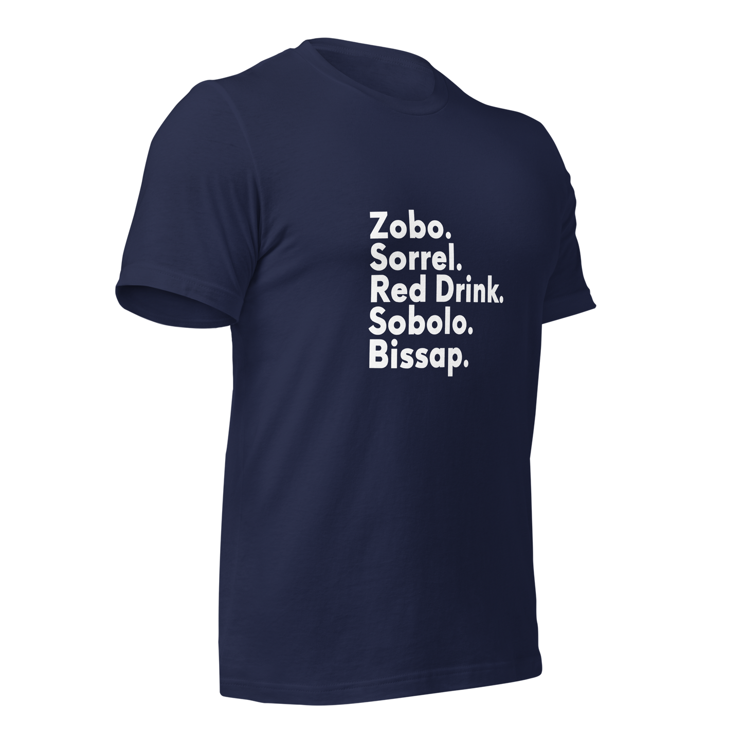 Diaspora Sorrel, White Text - Unisex t-shirt