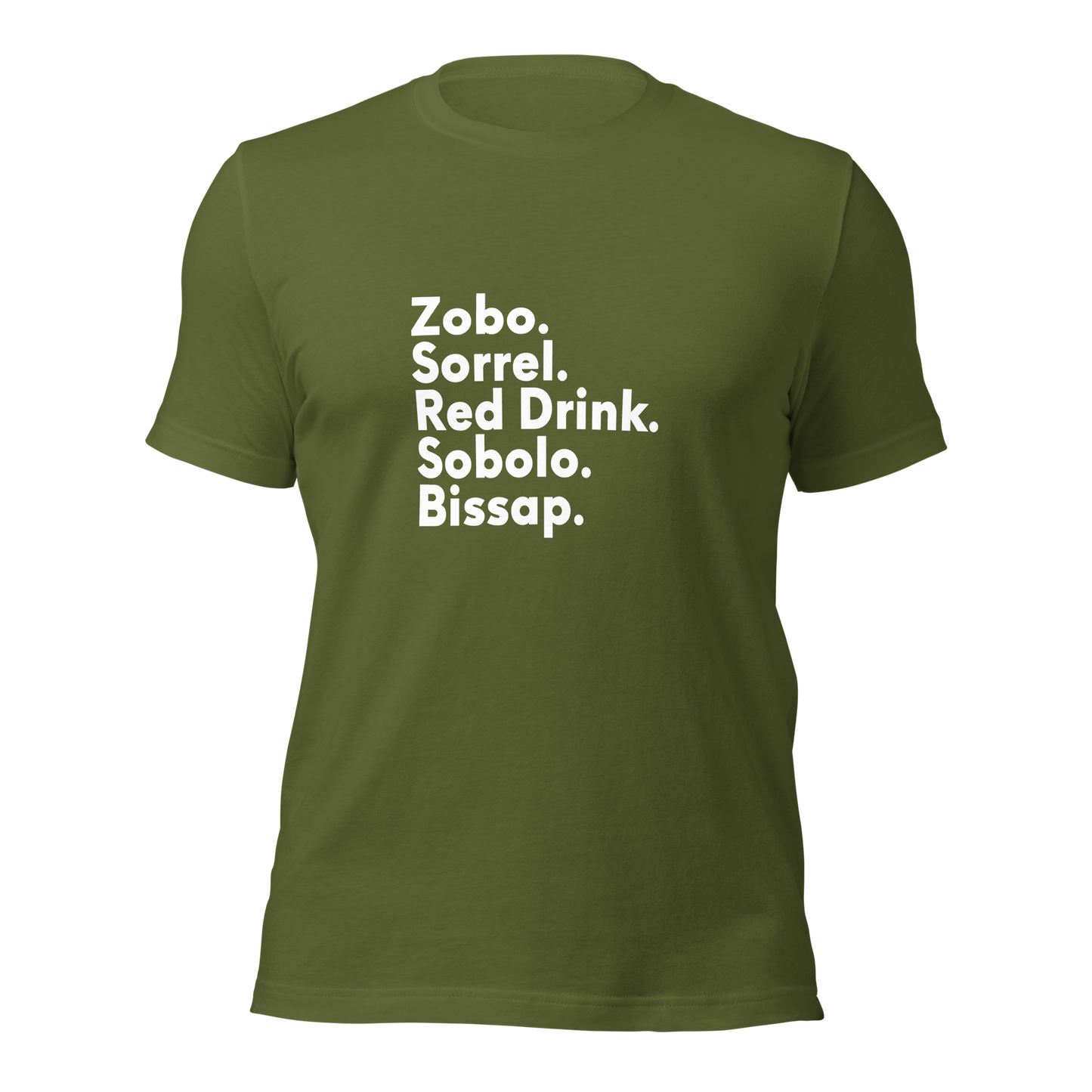 Diaspora Sorrel, White Text - Unisex t-shirt