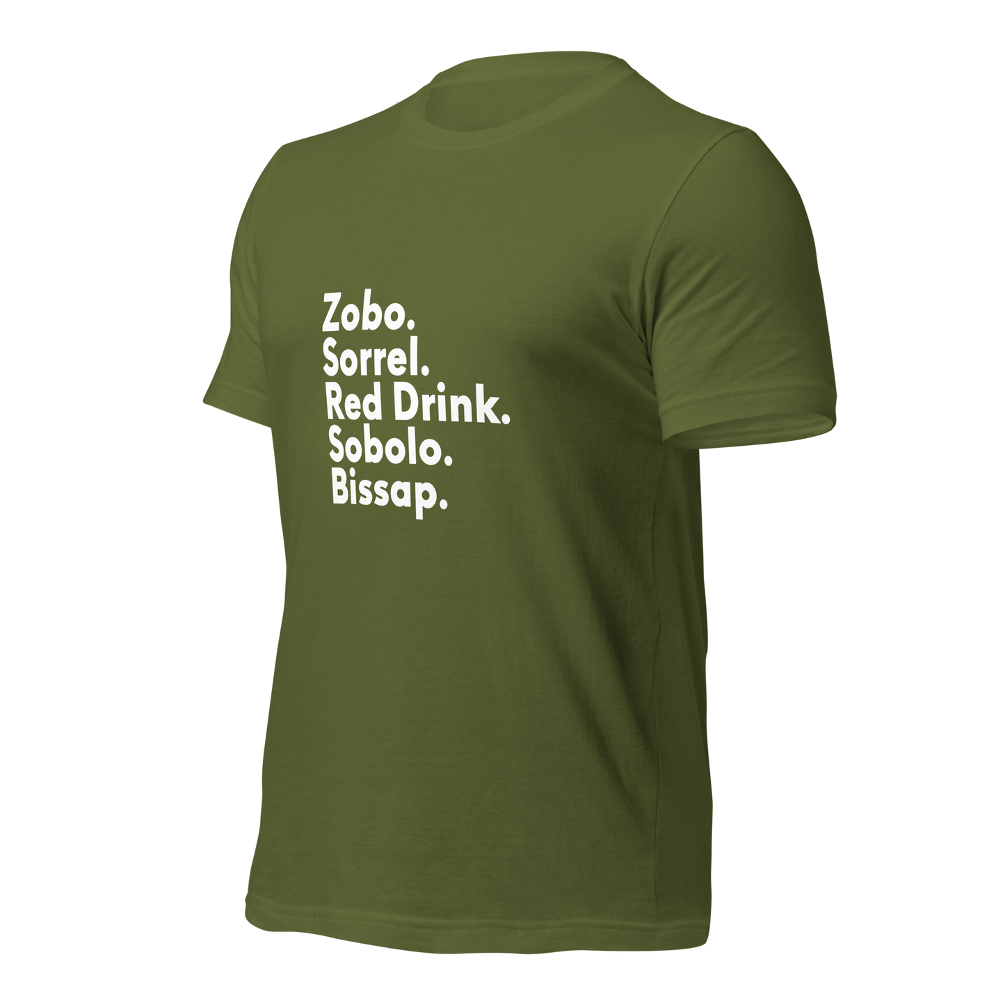 Diaspora Sorrel, White Text - Unisex t-shirt