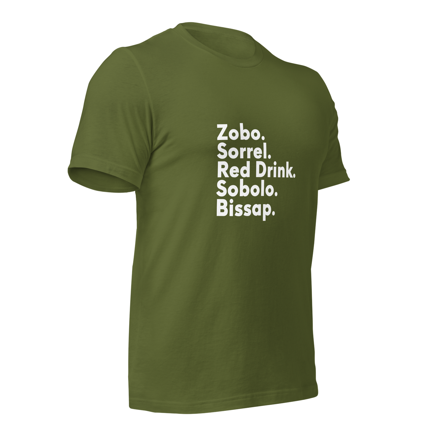 Diaspora Sorrel, White Text - Unisex t-shirt