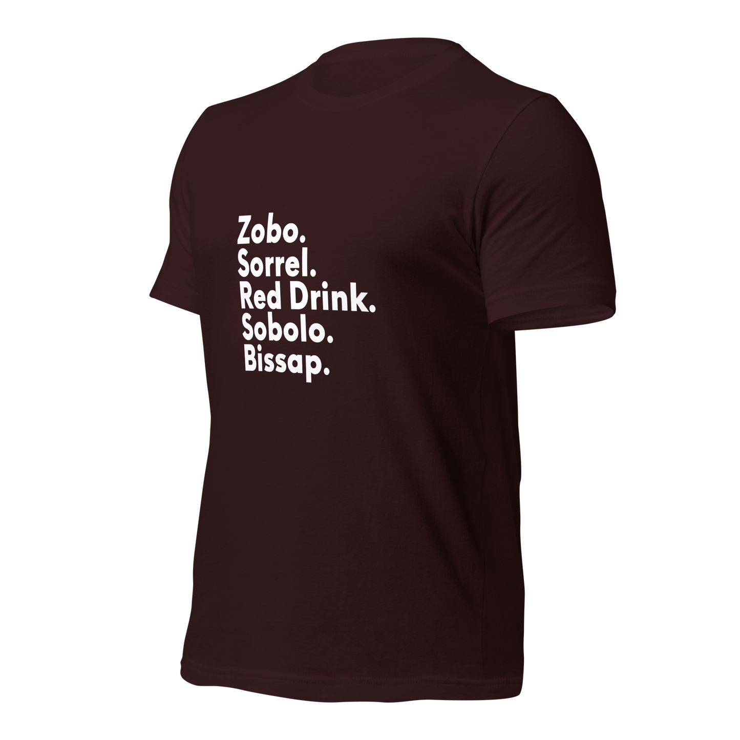 Diaspora Sorrel, White Text - Unisex t-shirt