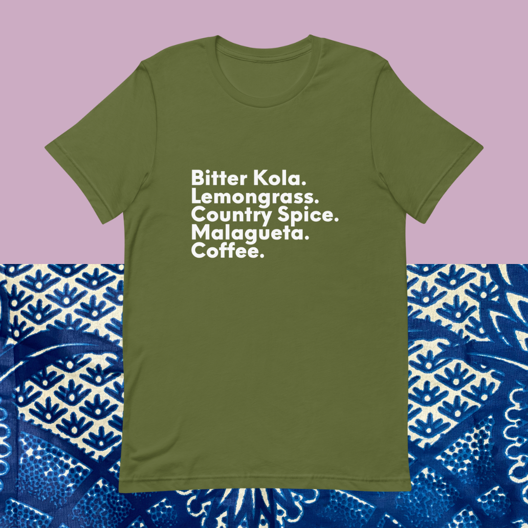 African & Liberian Crops, White Text - Unisex t-shirt