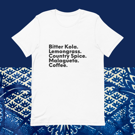 African & Liberian Crops, Black Text - Unisex t-shirt