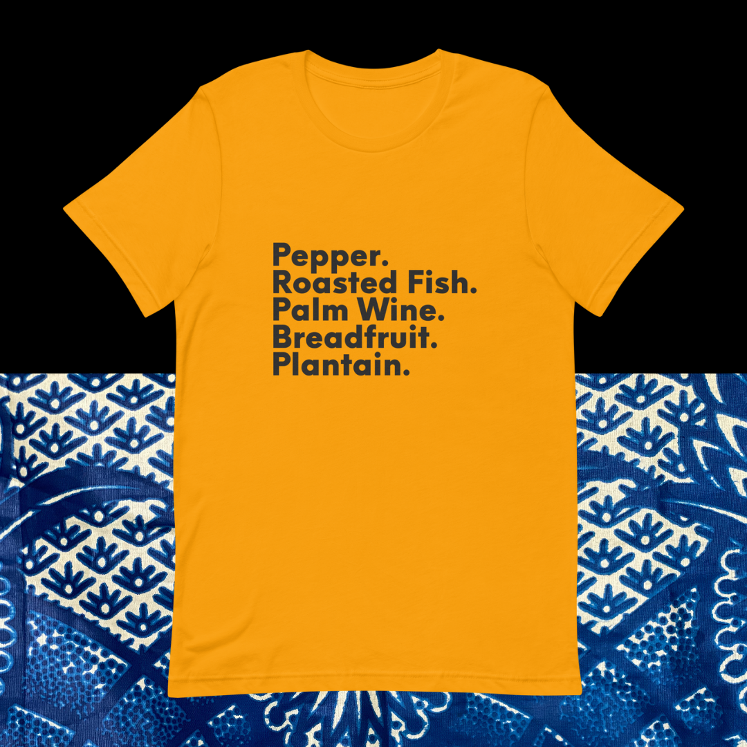 Diaspora Food & Eats, Black Text - Unisex t-shirt