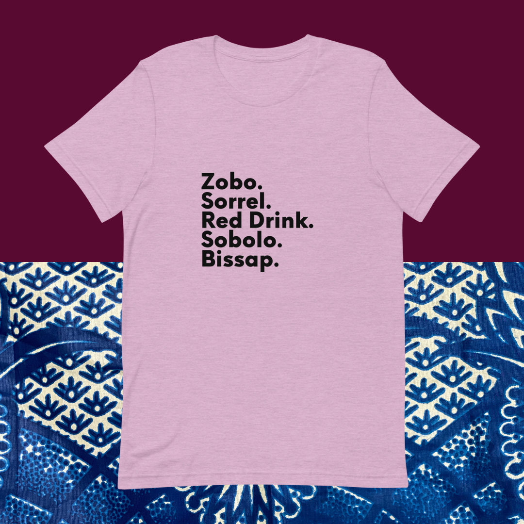 Diaspora Sorrel, Black Text - Unisex t-shirt