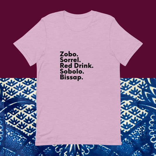 Diaspora Sorrel, Black Text - Unisex t-shirt