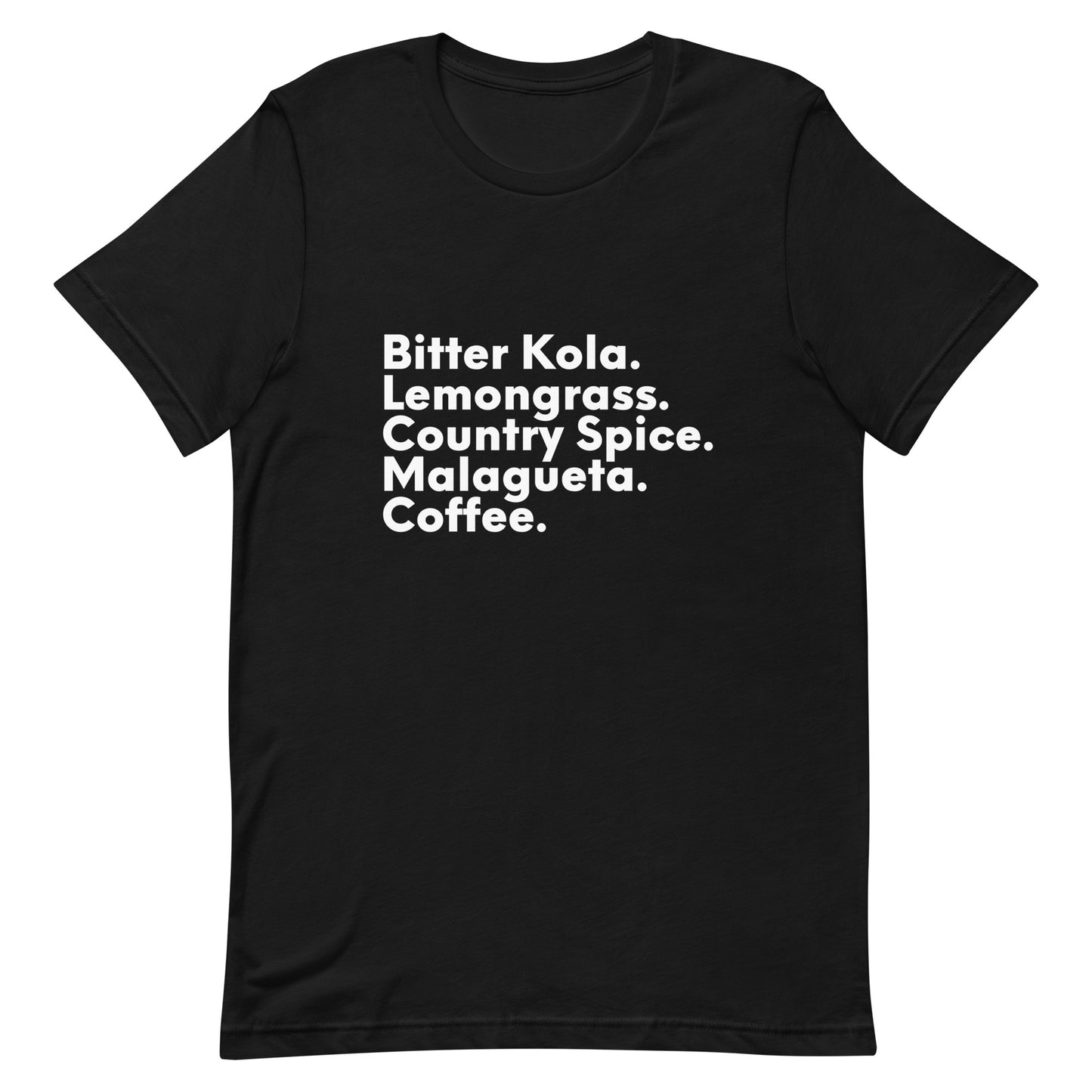 African & Liberian Crops, White Text - Unisex t-shirt