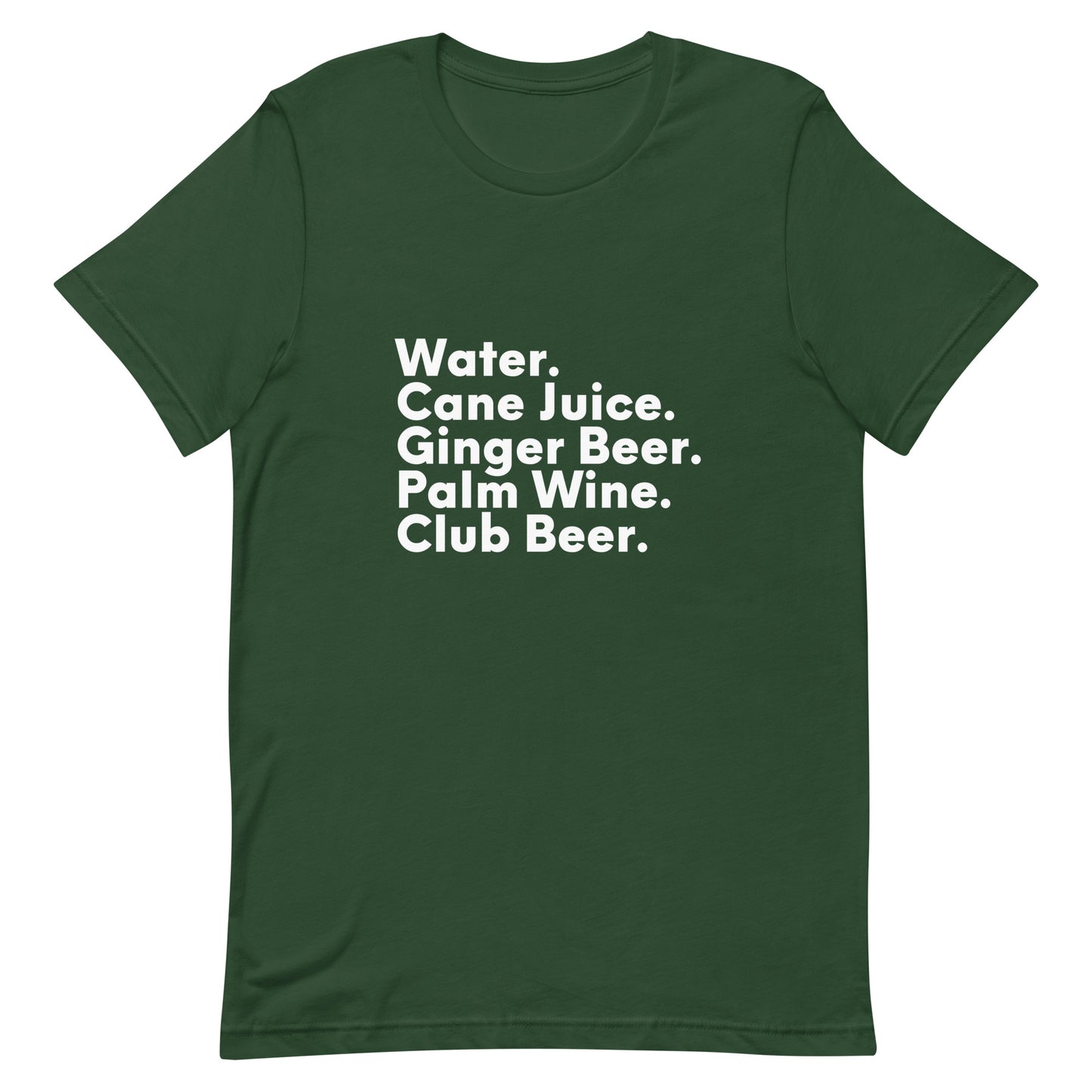 Diaspora Drinks, White Text - Unisex t-shirt