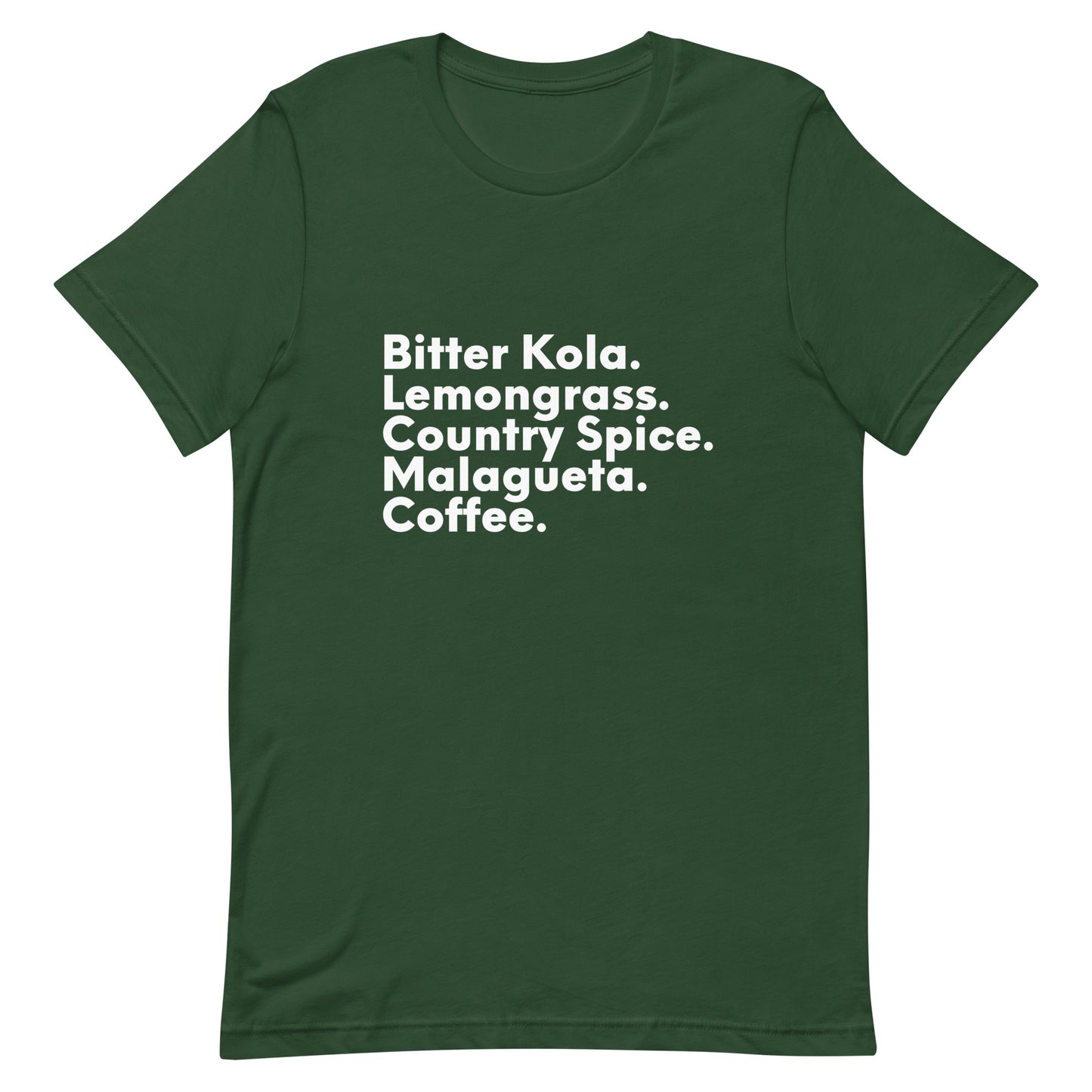 African & Liberian Crops, White Text - Unisex t-shirt