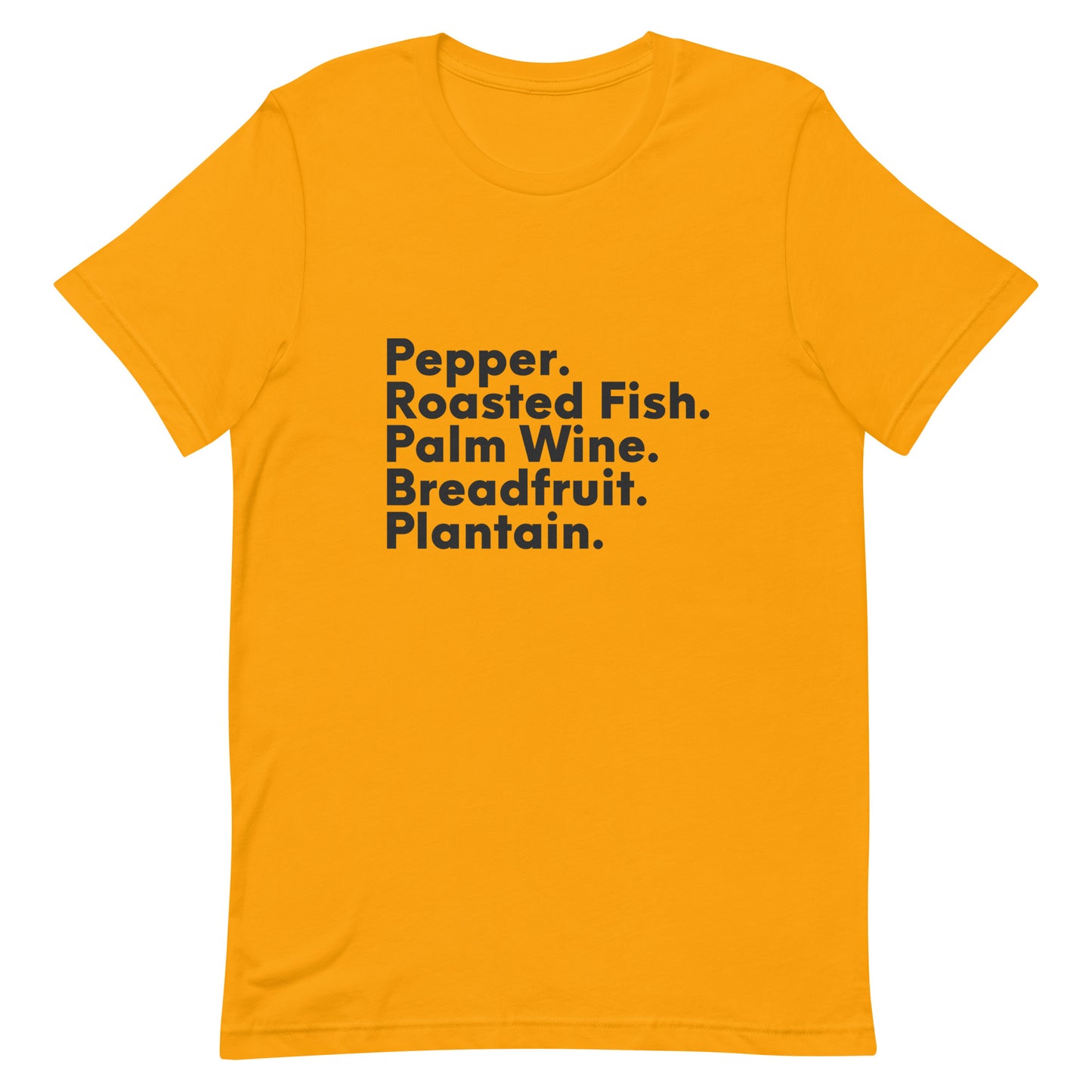 Diaspora Food & Eats, Black Text - Unisex t-shirt