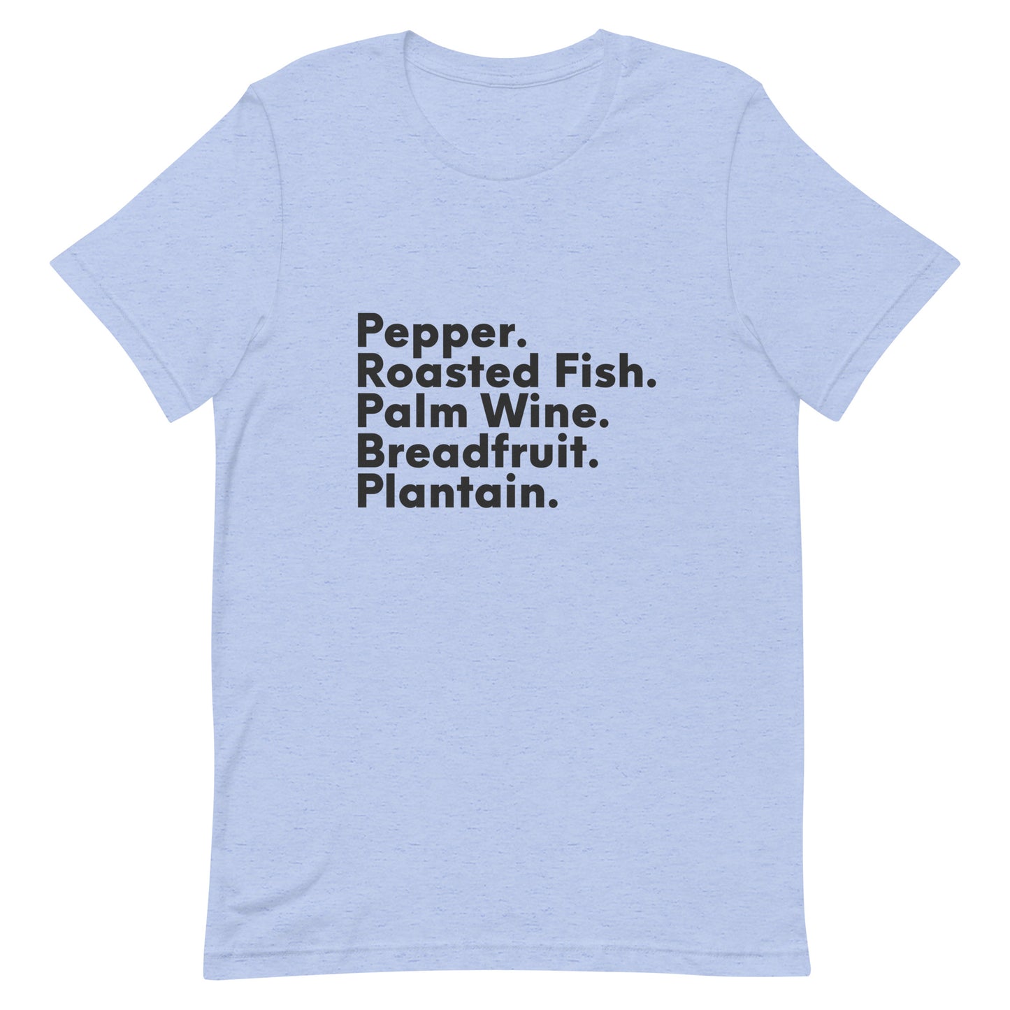 Diaspora Food & Eats, Black Text - Unisex t-shirt