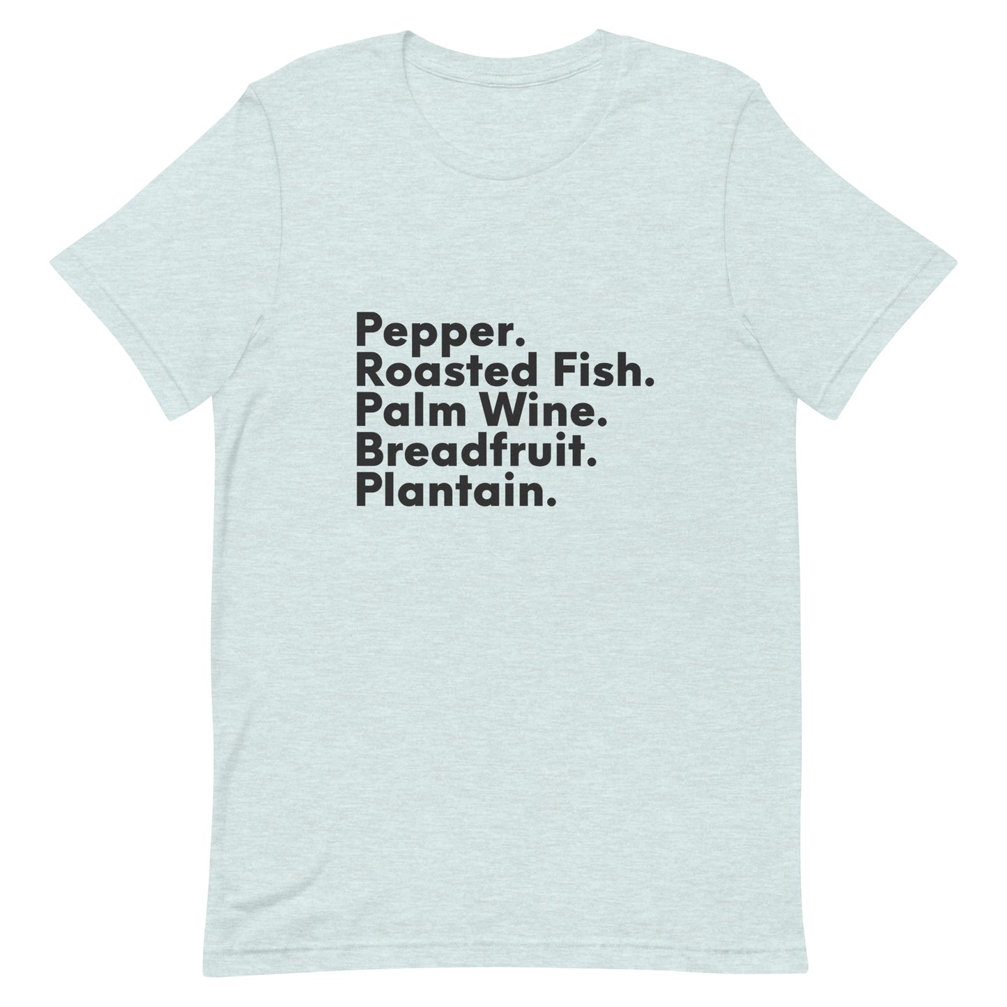Diaspora Food & Eats, Black Text - Unisex t-shirt