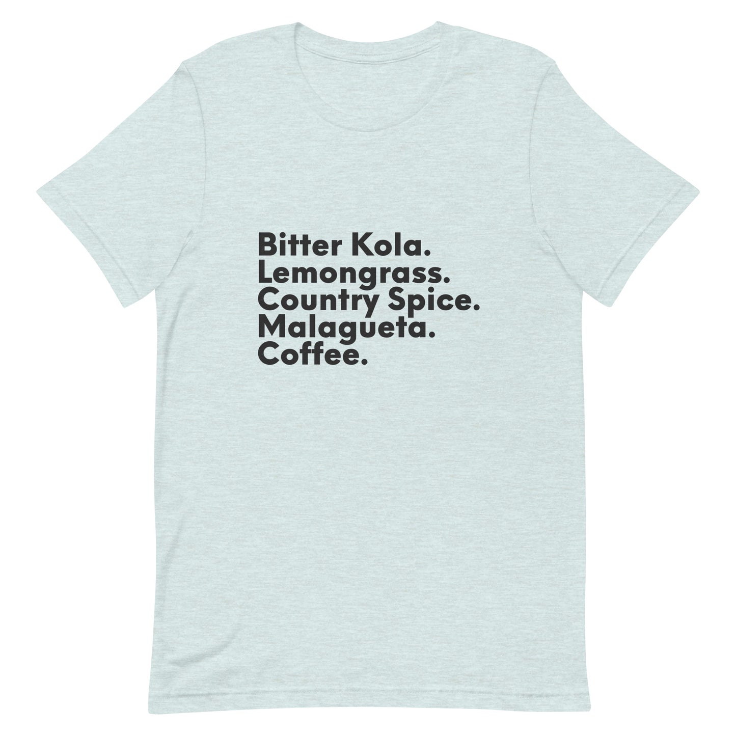African & Liberian Crops, Black Text - Unisex t-shirt
