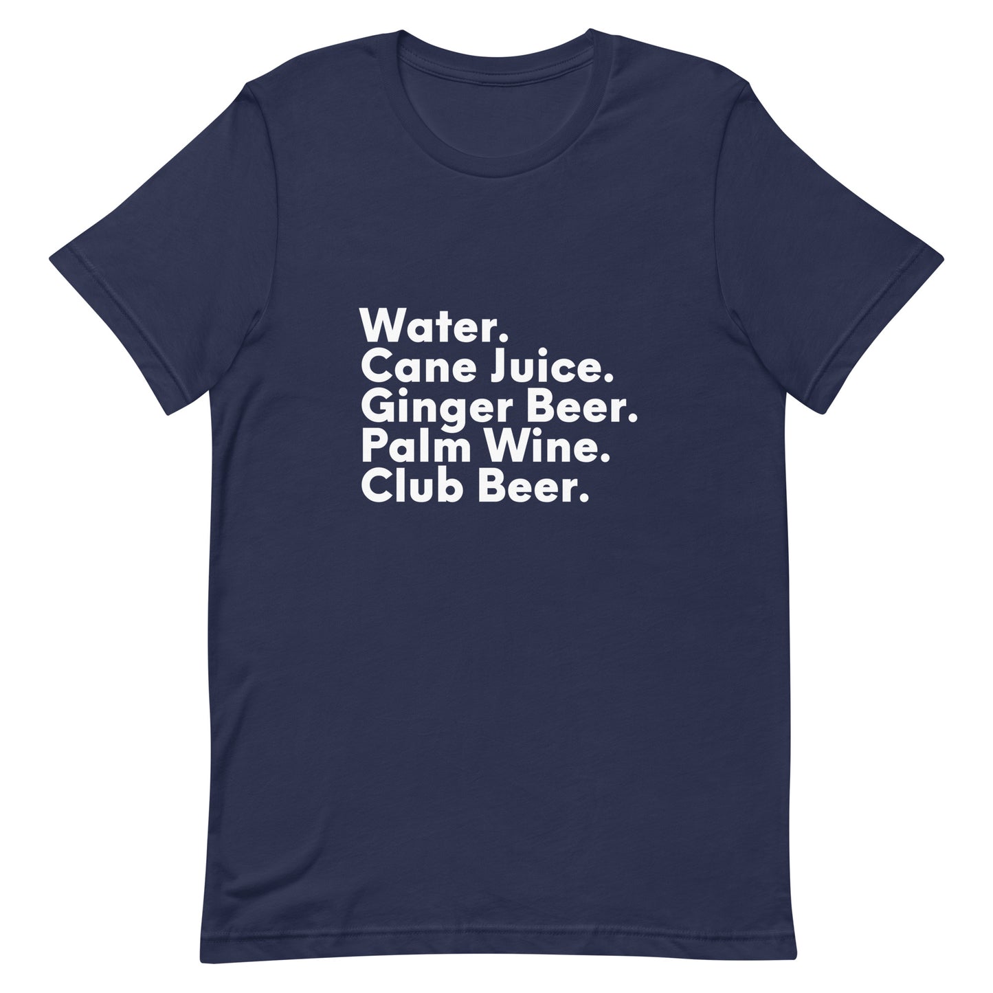 Diaspora Drinks, White Text - Unisex t-shirt