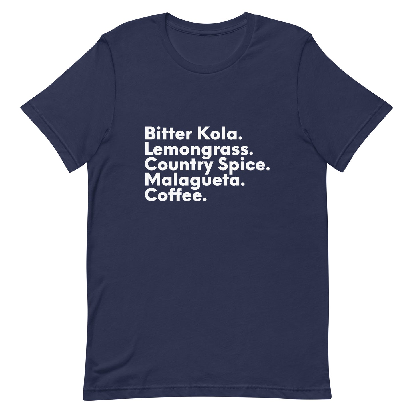 African & Liberian Crops, White Text - Unisex t-shirt