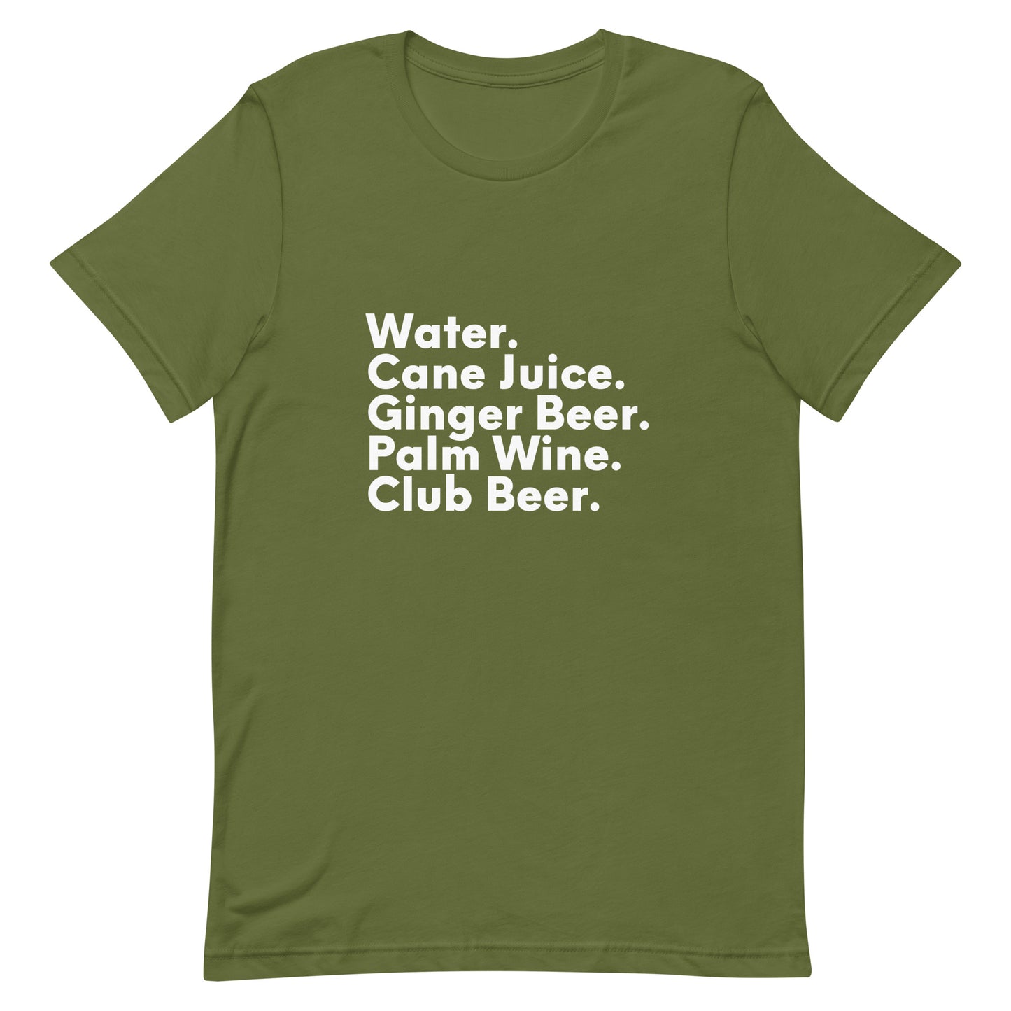 Diaspora Drinks, White Text - Unisex t-shirt