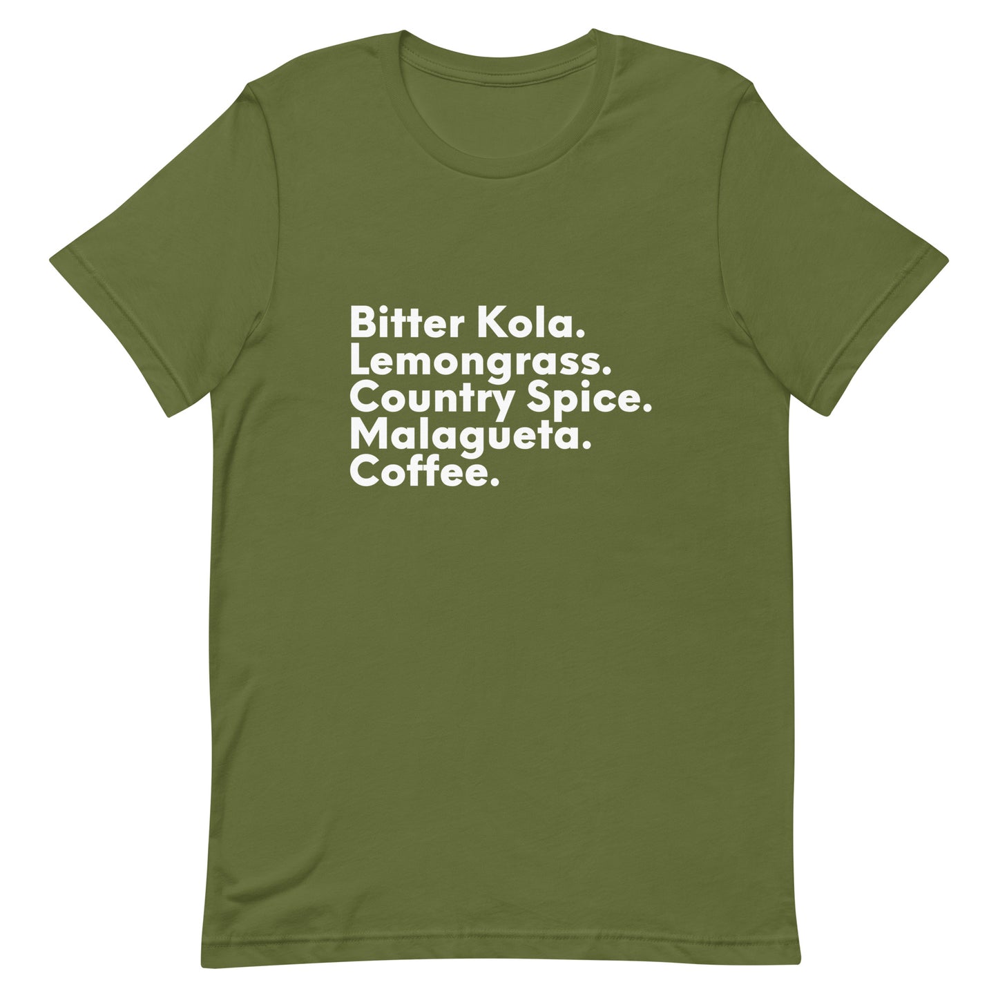 African & Liberian Crops, White Text - Unisex t-shirt