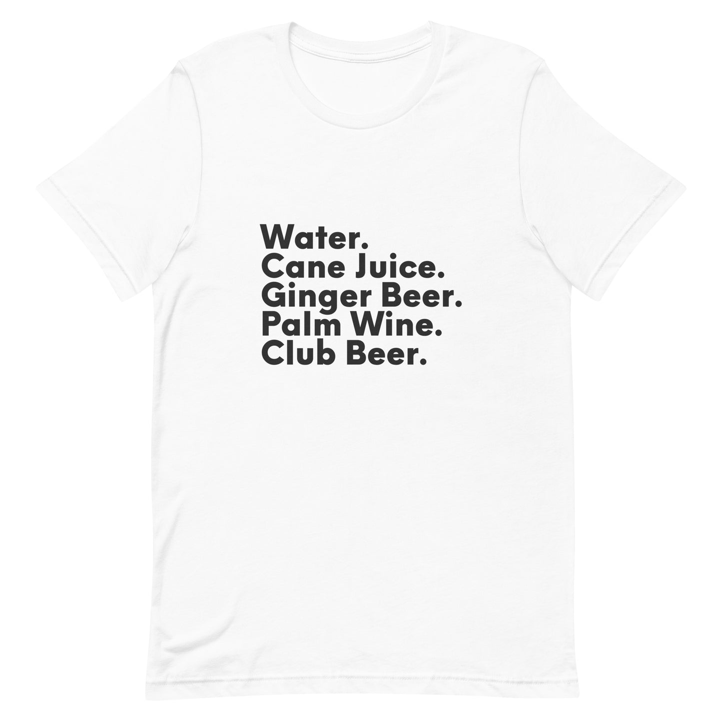 Diaspora Drinks, Black Text - Unisex t-shirt