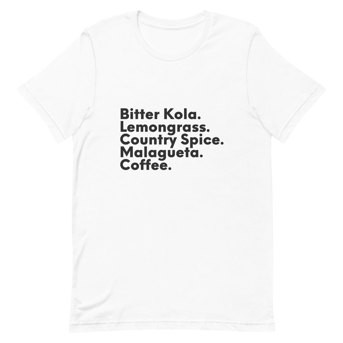 African & Liberian Crops, Black Text - Unisex t-shirt
