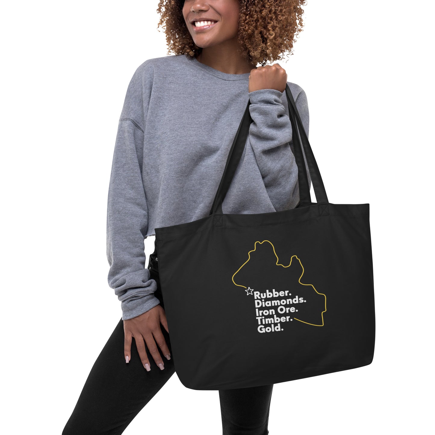 Mama Liberia + Minerals Large Organic Tote Bag