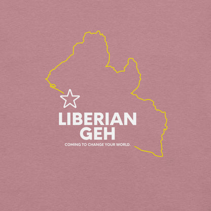 Liberian Geh, Change Your World LIB Outline, Unisex T-Shirt