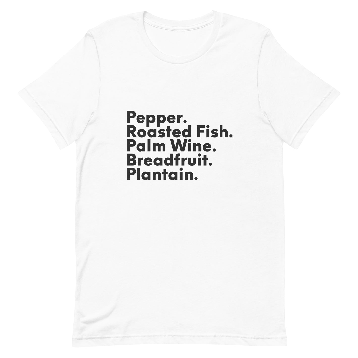 Diaspora Food & Eats, Black Text - Unisex t-shirt